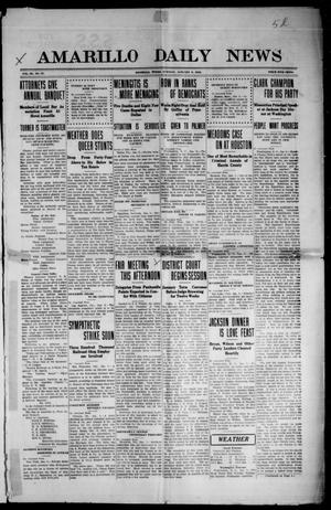 Primary view of object titled 'Amarillo Daily News (Amarillo, Tex.), Vol. 3, No. 57, Ed. 1 Tuesday, January 9, 1912'.