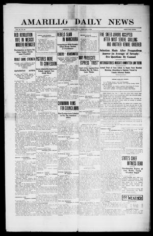 Primary view of object titled 'Amarillo Daily News (Amarillo, Tex.), Vol. 3, No. 78, Ed. 1 Friday, February 2, 1912'.
