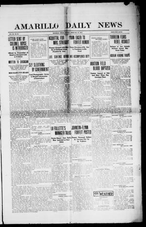 Primary view of object titled 'Amarillo Daily News (Amarillo, Tex.), Vol. 3, No. 91, Ed. 1 Sunday, February 18, 1912'.