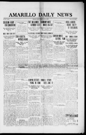 Primary view of object titled 'Amarillo Daily News (Amarillo, Tex.), Vol. 3, No. 183, Ed. 1 Tuesday, June 4, 1912'.