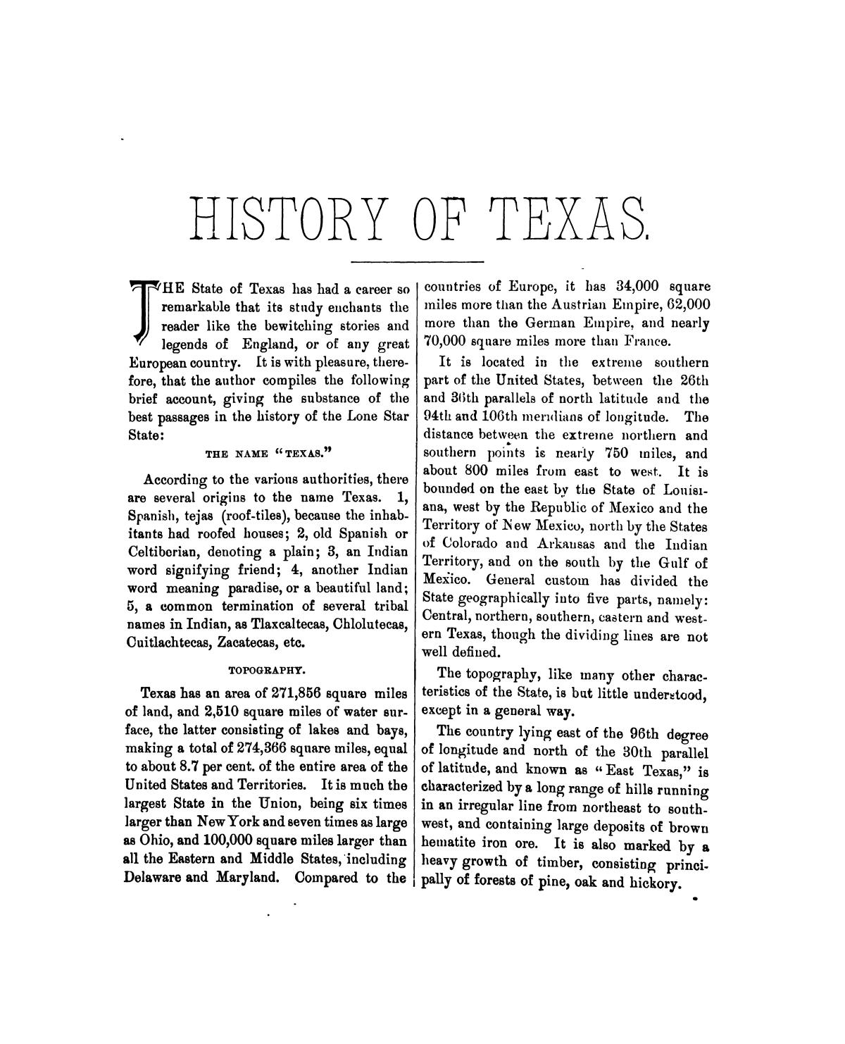 History of Texas, Together with a Biographical History of Milam, Williamson, Bastrop, Travis, Lee and Burleson Counties.
                                                
                                                    9
                                                