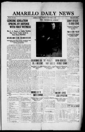 Primary view of object titled 'Amarillo Daily News (Amarillo, Tex.), Vol. 3, No. 280, Ed. 1 Wednesday, September 25, 1912'.