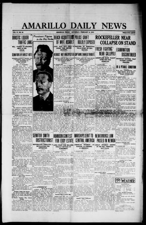 Primary view of object titled 'Amarillo Daily News (Amarillo, Tex.), Vol. 4, No. 84, Ed. 1 Saturday, February 8, 1913'.