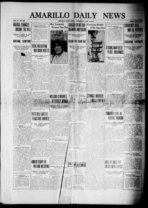 Primary view of object titled 'Amarillo Daily News (Amarillo, Tex.), Vol. 4, No. 200, Ed. 1 Wednesday, June 25, 1913'.