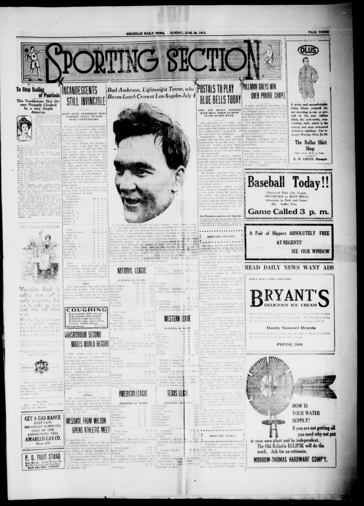 Amarillo Daily News (Amarillo, Tex.), Vol. 4, No. 204, Ed. 1 Sunday, June 29, 1913
                                                
                                                    [Sequence #]: 3 of 8
                                                