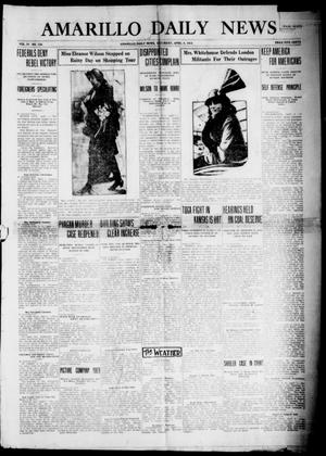Primary view of object titled 'Amarillo Daily News (Amarillo, Tex.), Vol. 4, No. 130, Ed. 1 Saturday, April 4, 1914'.