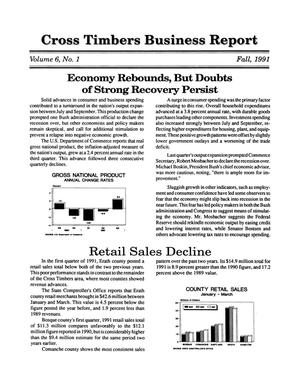 Primary view of object titled 'Cross Timbers Business Report, Volume 6, Number 1, Fall 1991'.