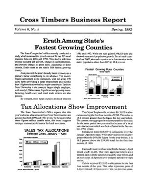 Primary view of object titled 'Cross Timbers Business Report, Volume 6, Number 3, Spring 1992'.