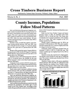 Primary view of object titled 'Cross Timbers Business Report, Volume 8, Number 1, Fall 1993'.