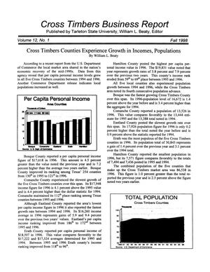 Primary view of object titled 'Cross Timbers Business Report, Volume 12, Number 1, Fall 1998'.