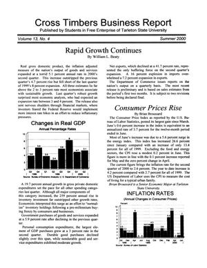 Primary view of object titled 'Cross Timbers Business Report, Volume 13, Number 4, Summer 2000'.