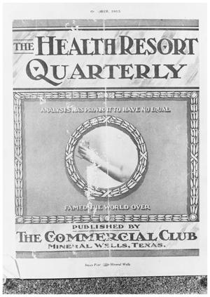 Primary view of object titled 'The Health Resort Quarterly, 1 of 4, Cover'.