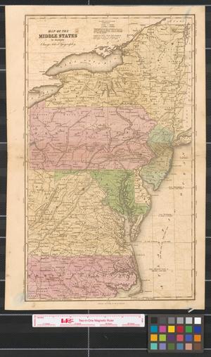 Primary view of object titled 'Map of the Middle States: to illustrate Olney's School Geography.'.