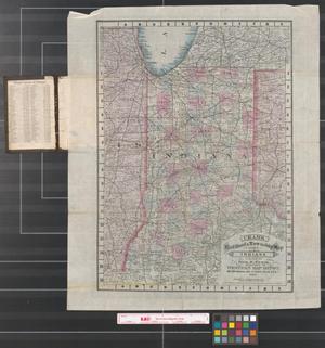 Primary view of object titled 'Cram's railroad & township map of Indiana.'.