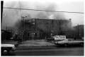 Photograph: [The Damron Hotel Fire, 8 of 21:  An  Early Stage of the Fire, Lookin…