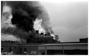 Primary view of object titled '[The Damron Hotel Fire, 5 of 21:   View from the Rear of the Building]'.