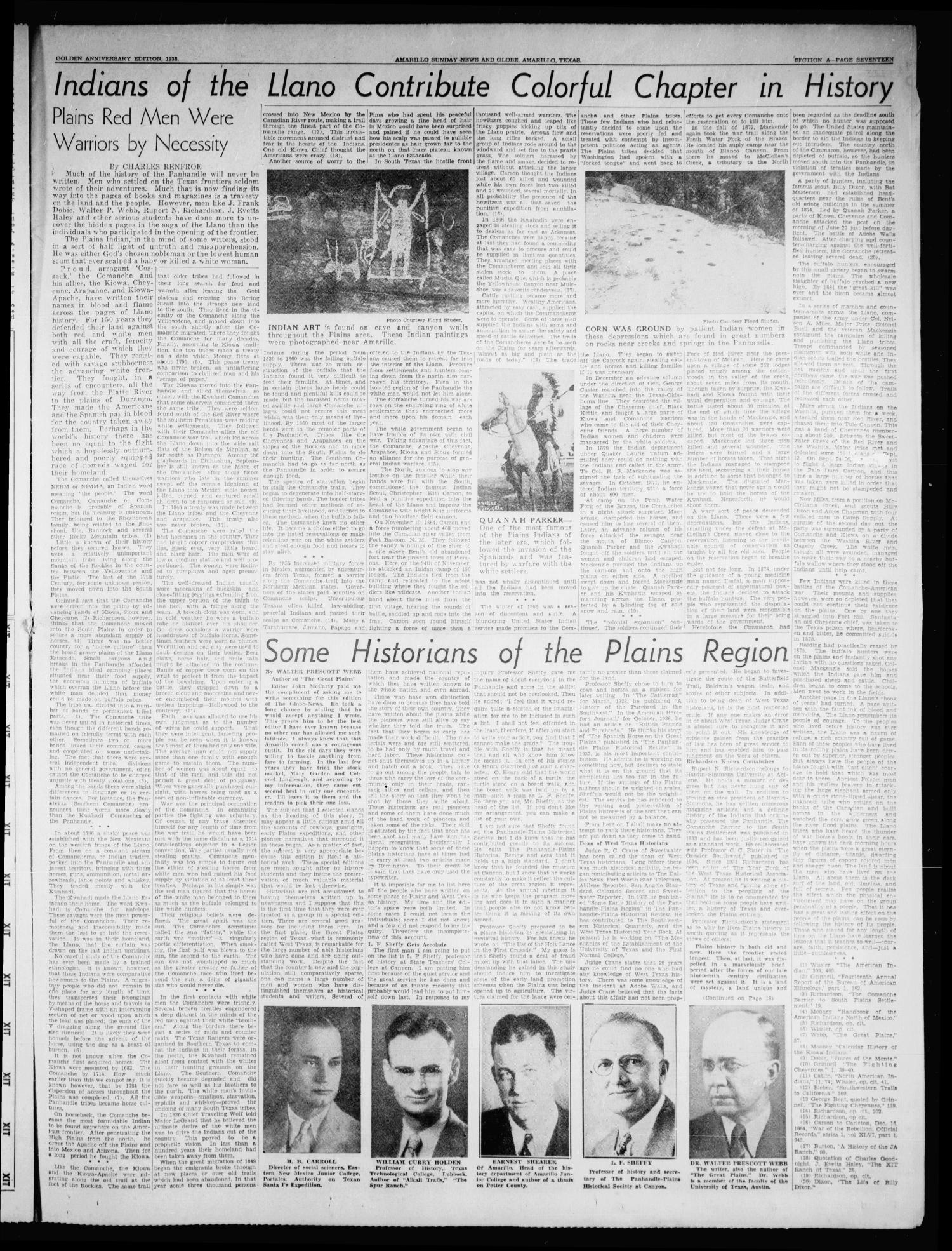 Amarillo Sunday News-Globe (Amarillo, Tex.), Vol. 13, No. 33, Ed. 1 Sunday, August 14, 1938
                                                
                                                    [Sequence #]: 41 of 264
                                                