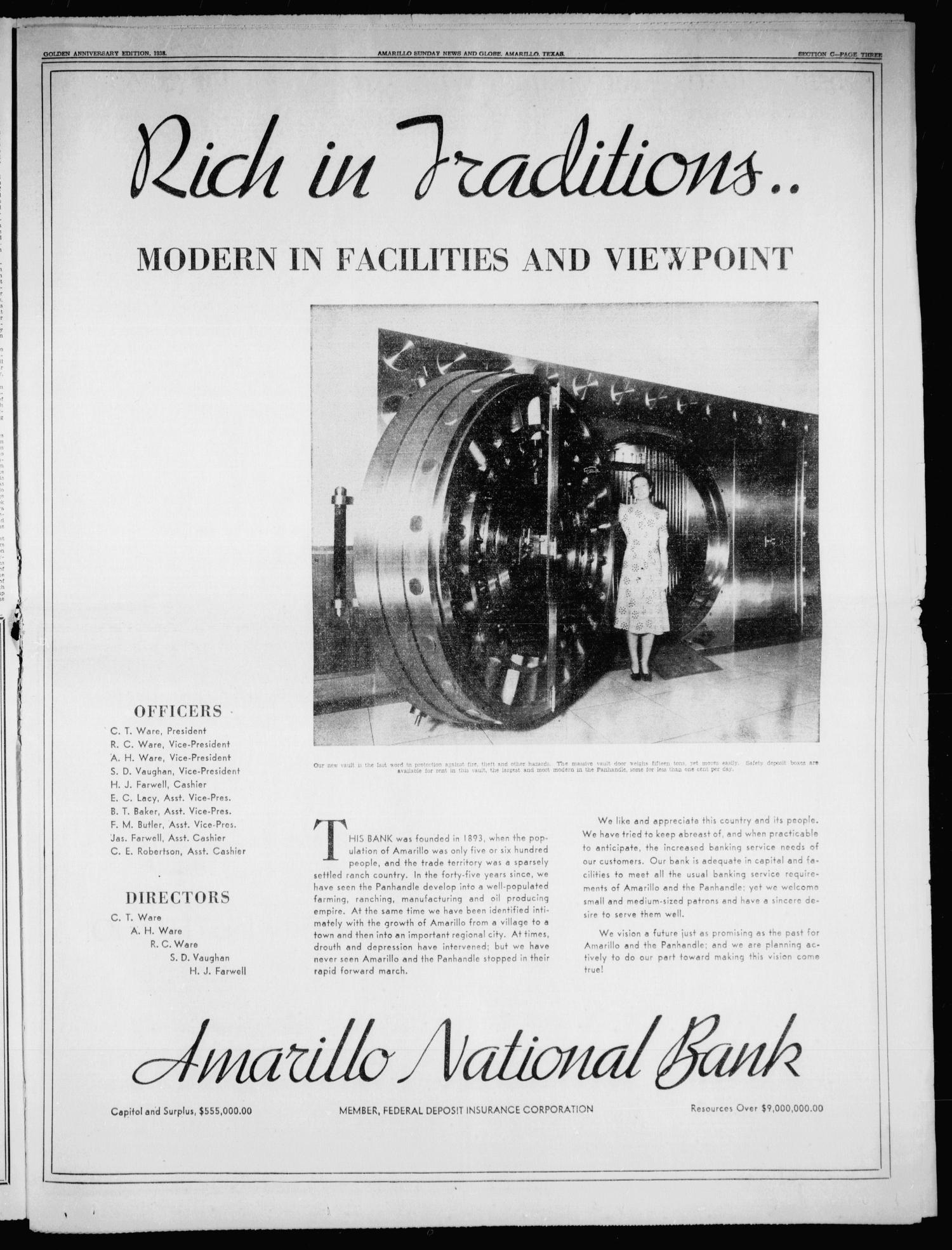 Amarillo Sunday News-Globe (Amarillo, Tex.), Vol. 13, No. 33, Ed. 1 Sunday, August 14, 1938
                                                
                                                    [Sequence #]: 91 of 264
                                                