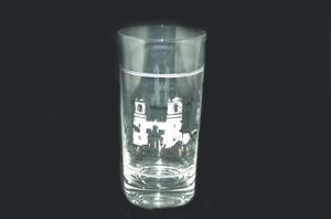 Primary view of object titled '[Glass with a picture of the Concepcion mission]'.