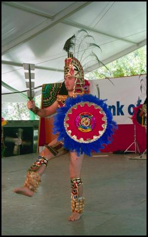Primary view of object titled '[Mixteco Ballet Folklorico Aztec Dancers]'.
