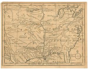 Primary view of Untitled map of Louisiana, Virginia and Carolina