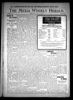 Primary view of object titled 'The Mexia Weekly Herald (Mexia, Tex.), Vol. 19, Ed. 1 Thursday, July 11, 1918'.
