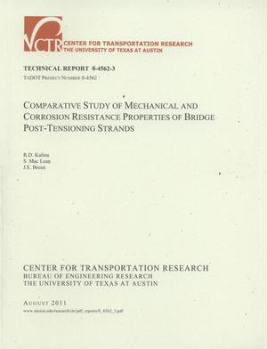 Primary view of object titled 'Comparative study of mechanical and corrosion resistance properties of bridge post-tensioning strands'.
