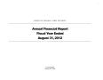 Primary view of Texas First Court of Appeals Annual Financial Report: 2012