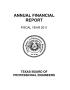 Report: Texas Board of Professional Engineers Annual Financial Report: 2011
