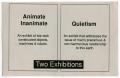 Postcard: [Postcard: "Animate Inanimate" and "Quietism" Exhibitions]