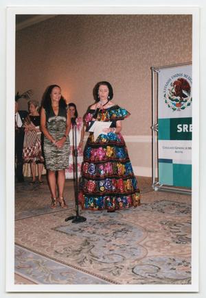 Primary view of object titled '[Sylvia Orozco at Award Ceremony]'.