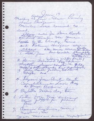 Primary view of object titled '[Minutes for the San Antonio Chapter of the Links, Inc. Meeting - June 19, 1968]'.