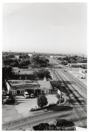 Primary view of object titled 'Greenville Avenue, Elevated View 1988, Richardson, Texas'.