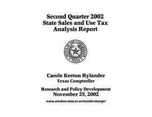 Primary view of object titled 'State Sales and Use Tax Analysis Report: Second Quarter, 2002'.
