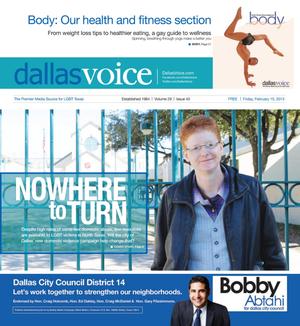 Primary view of object titled 'Dallas Voice (Dallas, Tex.), Vol. 29, No. 40, Ed. 1 Friday, February 15, 2013'.