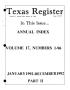Primary view of Texas Register: Annual Index January-December, 1992, Volume 17, Number 1-96, (Part II - Pages 372-456), January 22, 1993