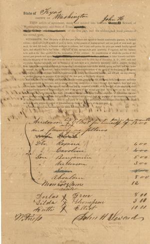 Primary view of object titled '[Labor contract between Seward and several workers]'.