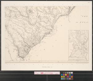 Primary view of object titled 'An accurate map of North and South Carolina with their Indian frontiers : shewing [sic.] in a distinct manner all the mountains, rivers, swamps, marshes, bays, creeks, harbours, sandbanks and soundings on the coasts [Sheet 2].'.