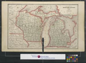 Primary view of object titled '[Maps of Michigan & Wisconsin, and Illinois]'.
