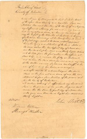 Primary view of object titled '[Statement of Power of Attorney]'.