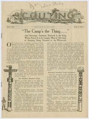 Primary view of object titled 'Scouting, Volume 10, Number 5, May 1922'.
