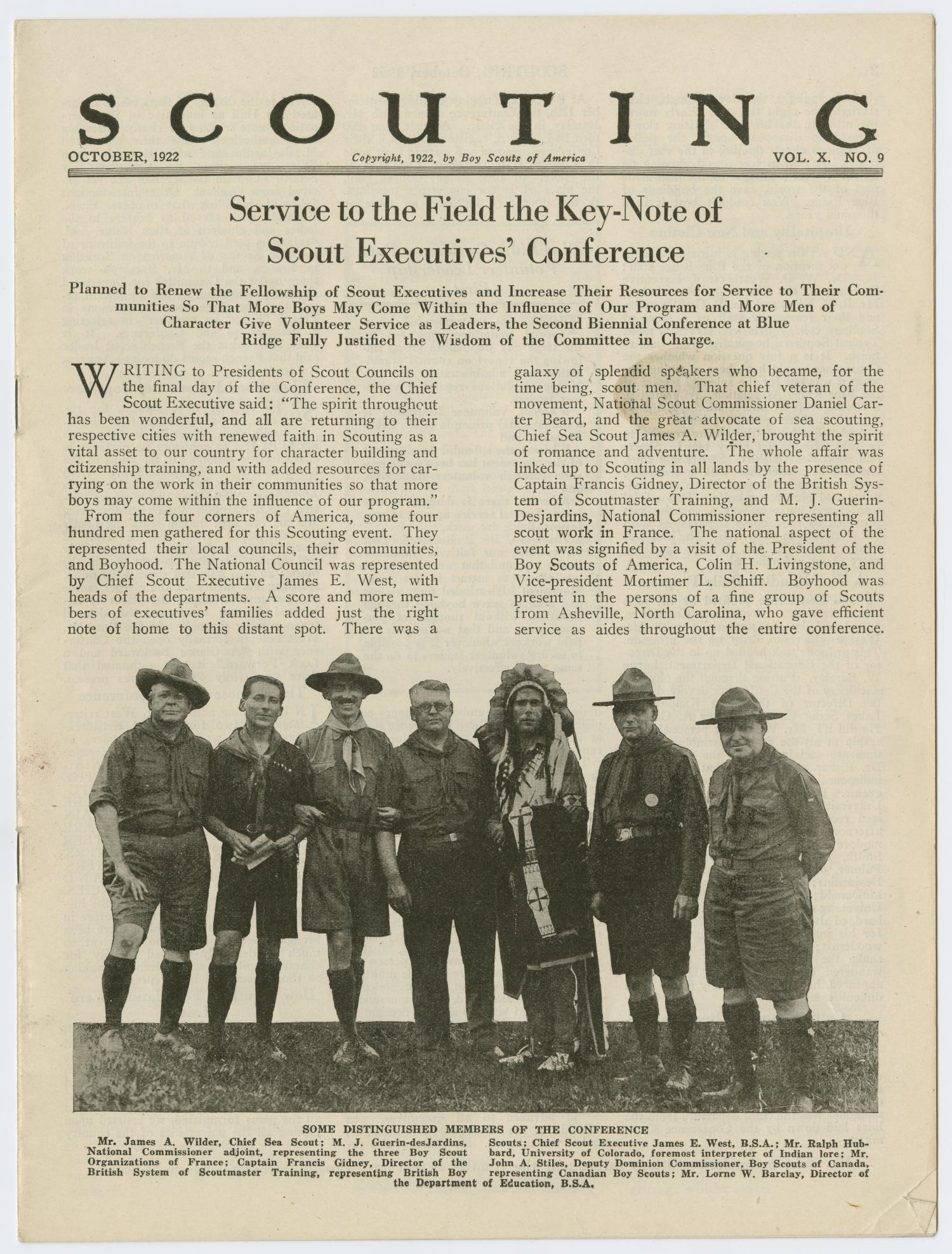 Scouting, Volume 10, Number 9, October 1922
                                                
                                                    1
                                                