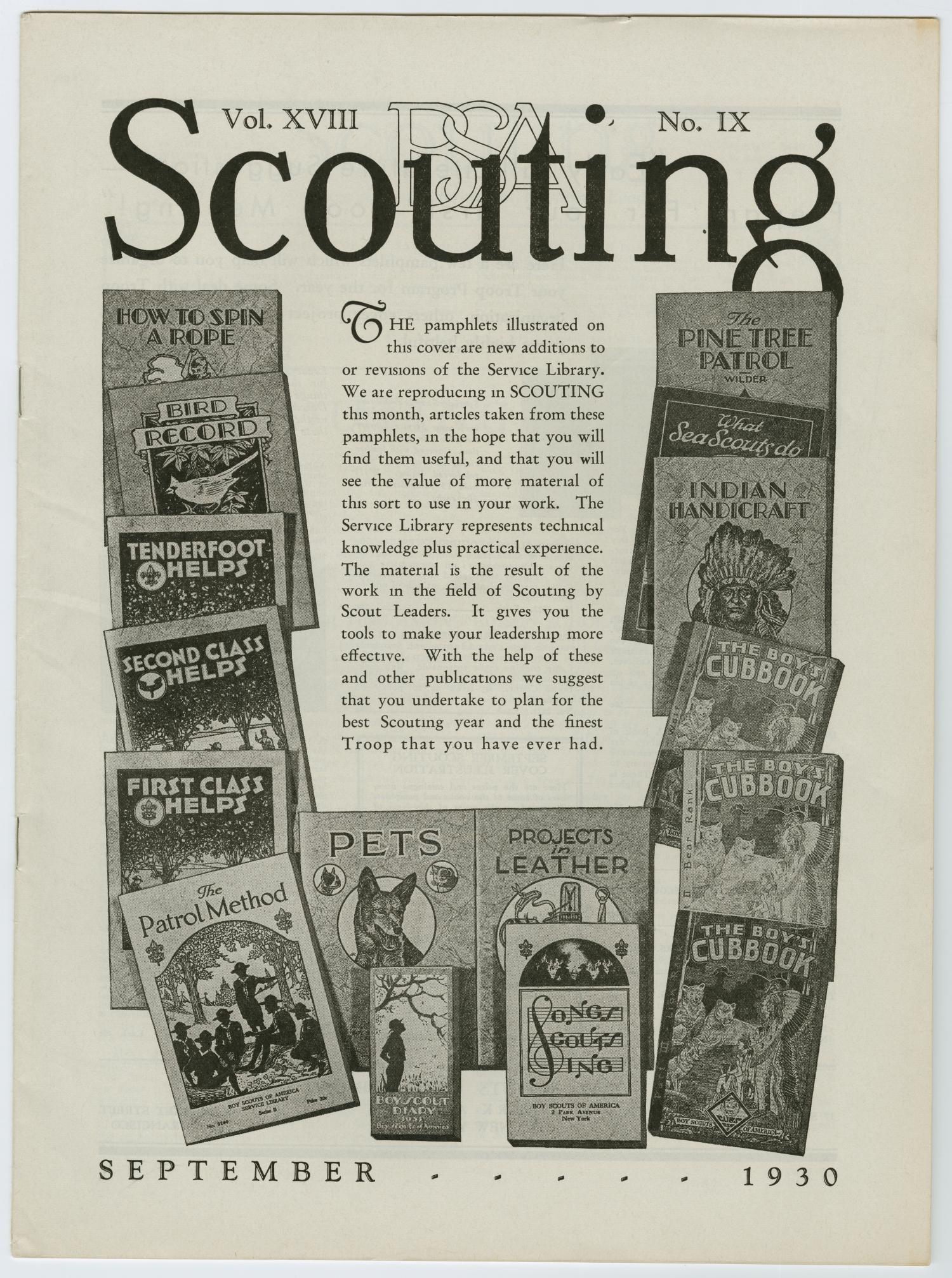 Scouting, Volume 18, Number 9, September 1930
                                                
                                                    229
                                                