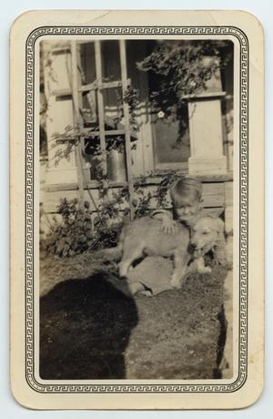 Primary view of object titled '[Wendell Tarver and Dog]'.