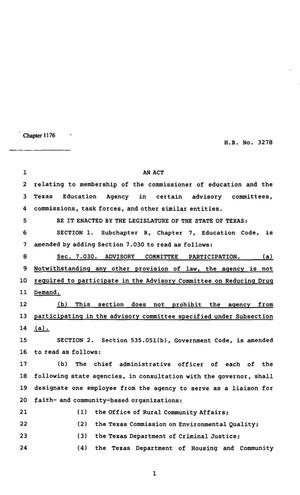 Primary view of object titled '82nd Texas Legislature, Regular Session, House Bill 3278, Chapter 1176'.