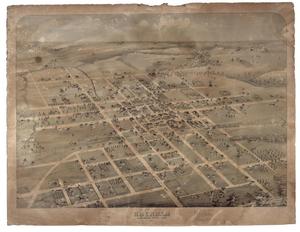 Primary view of object titled 'Bird's Eye View of Brenham: Washington County Texas, 1873'.