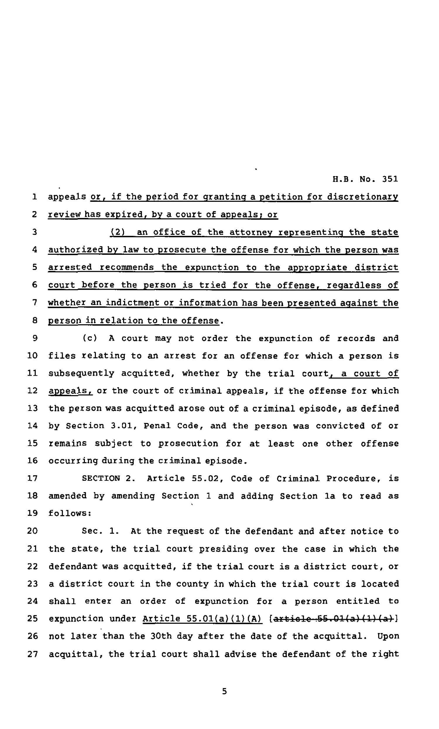 82nd Texas Legislature, Regular Session, House Bill 351, Chapter 690
                                                
                                                    [Sequence #]: 5 of 11
                                                