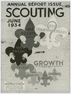 Primary view of object titled 'Scouting, [Volume 22, Number 6,] June 1934'.