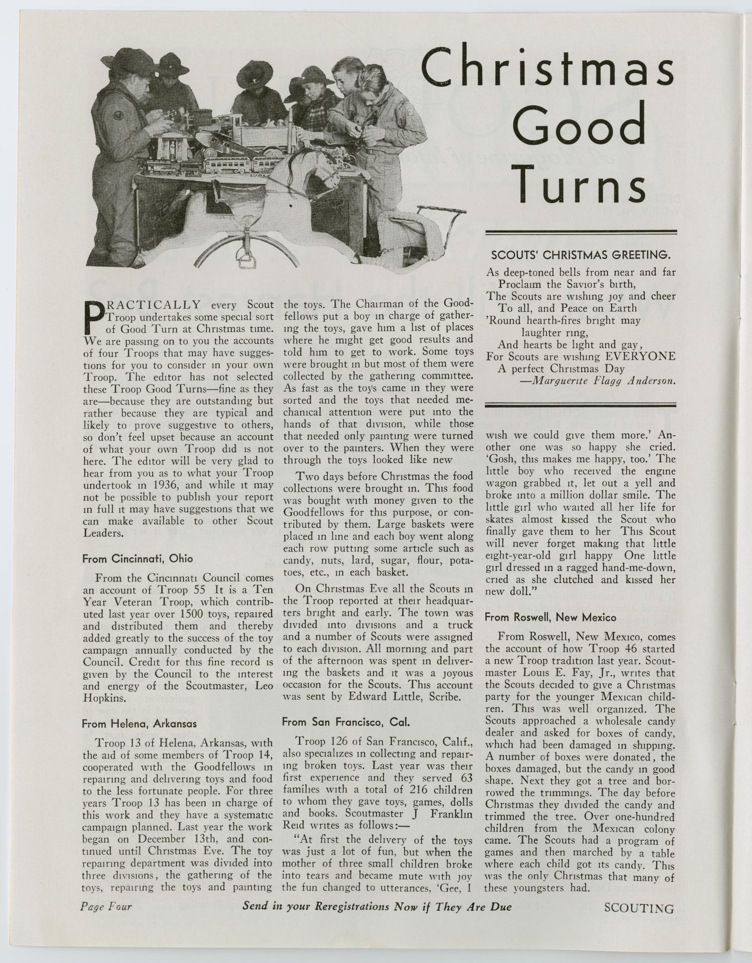 Scouting, Volume 24, Number 11, December 1936
                                                
                                                    4
                                                