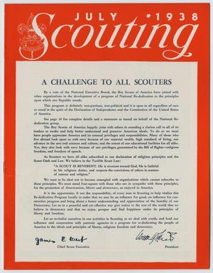 Primary view of object titled 'Scouting, Volume 26, Number 7, July 1938'.